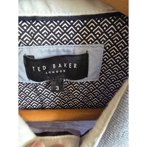 Ted Baker light blue pullover collared polo shirt size 3 - Picture 6 of 9